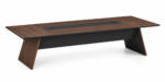 Table de réunion bois & noir – Élégance contemporaine et connectivité intégrée – Image 2