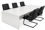 Table de réunion blanche – Image 2