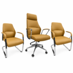 Ensemble de chaises de bureau – modèle directionnel et visiteurs, design contemporain – Image 2