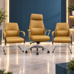 Ensemble de chaises de bureau – modèle directionnel et visiteurs, design contemporain