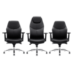 Fauteuils de bureau ergonomiques en simili cuir noir – Confort premium & design raffiné
