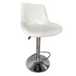 Tabouret de bar moderne en simili cuir blanc – Confort réglable et design élégant