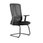 Chaise de bureau visiteur avec dossier mesh – Confort ergonomique et design épuré