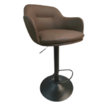 Tabouret de bar en simili cuir brun – Confort enveloppant et style contemporain