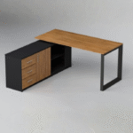 Bureau professionnel en L avec rangement intégré – Design fonctionnel et contemporain
