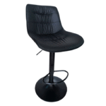 Tabouret de bar en simili cuir noir – Élégance sobre et confort ajustable