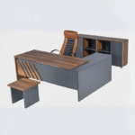 Bureau direction avec meuble assorti – Style affirmé et organisation maîtrisée