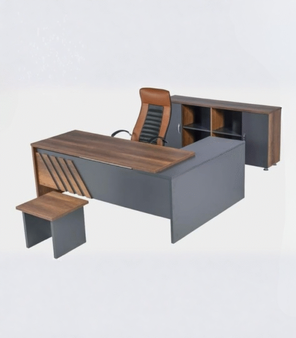 Bureau direction avec meuble assorti – Style affirmé et organisation maîtrisée