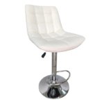 Tabouret de bar en simili cuir blanc – Style épuré et confort ajustable