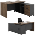 Bureau en L avec rangements – Fonctionnalité et style pour un espace structuré