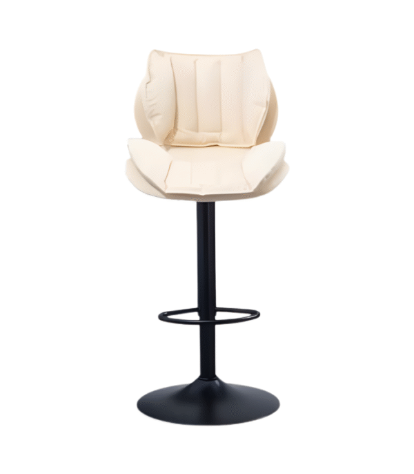 Tabouret de bar en simili cuir beige – Élégance minimaliste et confort enveloppant