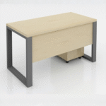 Bureau compact avec caisson mobile – Minimalisme et efficacité au quotidien