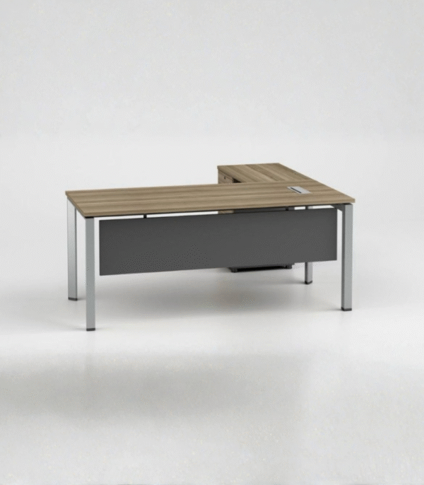 Bureau d’angle moderne avec rangements intégrés