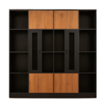 Bibliothèque Modulaire Contrastée – Bois & Noir
