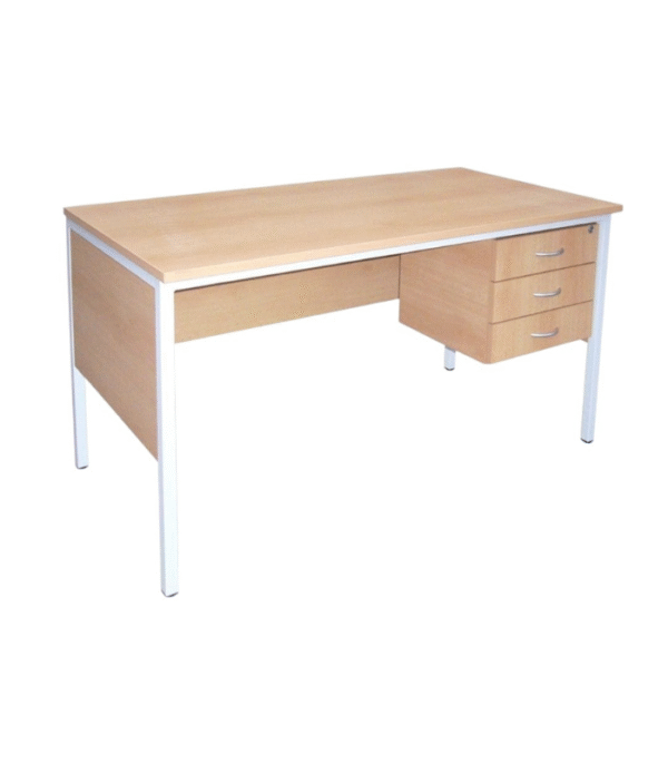 Bureau Maitre en bois avec 3 tiroirs – Design fonctionnel