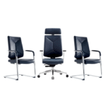 Trio de chaises pro : confort & style au bureau