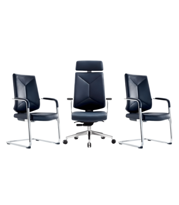 Trio de chaises pro : confort & style au bureau