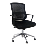 Chaise de bureau en maille noire – Élégance et confort au quotidien