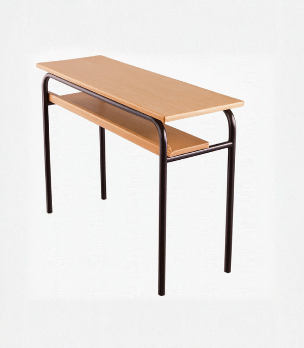Table scolaire biplace avec casier
